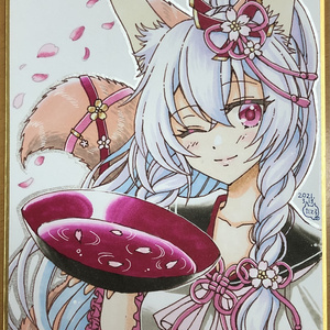 ミニ色紙(アマネ)