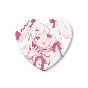[Akatsuki Shiroha] Twintail Hooded Heart Can Badge...