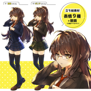 オリジナル 白衣の女の子 表情9種 眼鏡 麦田 らっこのイラスト Pixiv