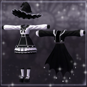 【8アバター&まめふれんず対応】StarlitWitch【VRChat向け衣装】 缩略图 2