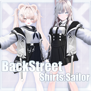 【8アバター対応】BackStreet Shirts/Sailor【VRChat向け衣装】