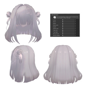 【2way】Twin Half-up Bun Hair｜ロング化シェイプキー＋お団子ON/OFF 缩略图 7