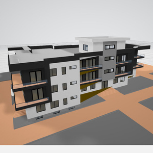 3d  マンション　アパート　家