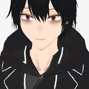 Vroid model black hair guy Connor male