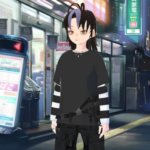 vroid model black hair girl female