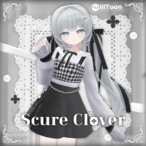 【VRChat向け3D衣装】Scure Clover🍀🖤