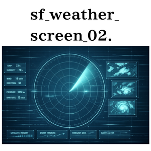近未来気象観測レーダーUI.02｜SF Weather Screen