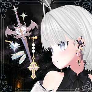 『Devil Heart : 堕天使の証』 Earring Set / デビルハートピアスセット