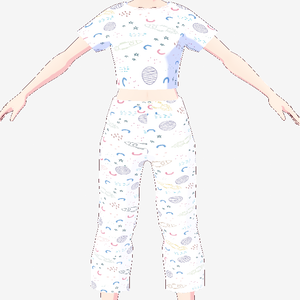 [VRChat] PJ Galaxy Combo (Crop Top & Pants) - 3D Texture