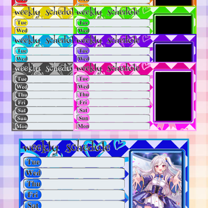 週間スケジュールフリー素材