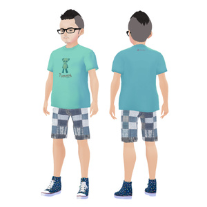 【#VRoid】Tシャツ cocoartオリジナル（Tummyシリーズ）Blue