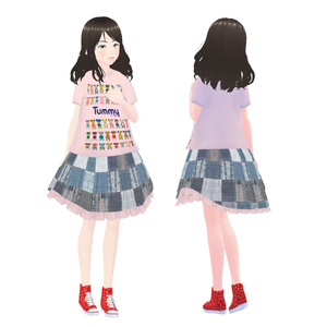 【#VRoid】Tシャツ cocoartオリジナル（Tummyシリーズ）Line