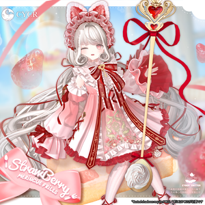 🍓Strawberry Meringue Frills🍓【髪型付き衣装 / 18アバター対応】