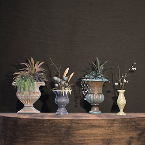 【3D Model】Antique Botanical & Cherry Blossom Set
