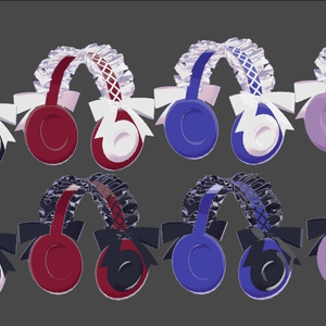 【3Dモデル】ヘッドドレスフォン[HeadPhone×HeadDress]【VRChat】 缩略图 2