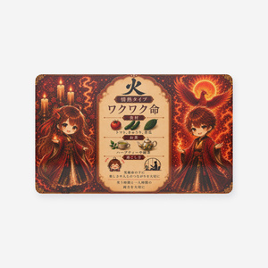 Yin-Yang Five Elements Fire Instruction Manual Clear Card