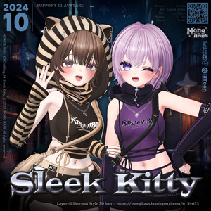 【12アバター対応】Sleek Kitty🐈‍⬛ 缩略图 3