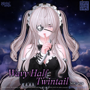 【15アバター対応】 Wavy Half Twintail🌟