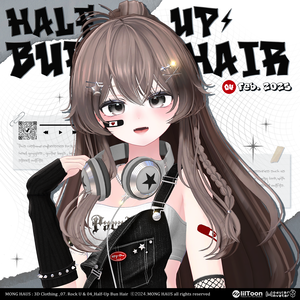 【24アバター対応】Half-Up Burn Hair⚡