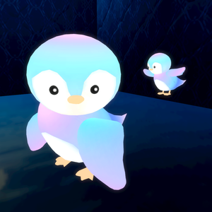 cluster対応　アバター　鳥（薄い水色）