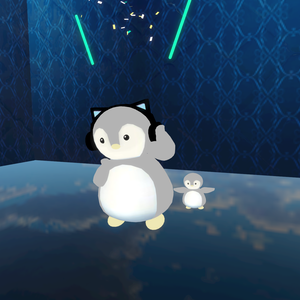 cluster対応アバター　ペンギン（グレー）