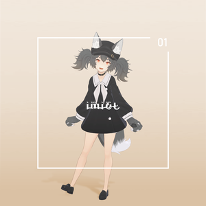 【VRC対応3D服飾モデル】imiut One-piece dress ver4.04