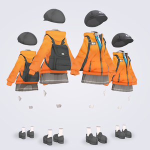 【VRC対応3D服飾モデル】KRONOS School uniform ver4.00