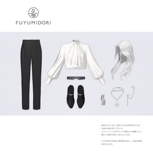 【VRC対応3D服飾モデル】FUYUMIDORI Romantic Blouse ver1.03 缩略图 4