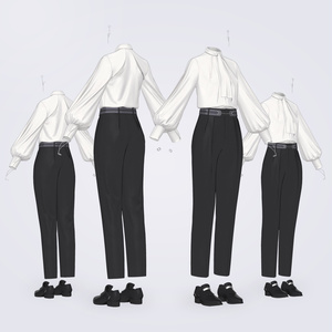 【VRC対応3D服飾モデル】FUYUMIDORI Romantic Blouse ver1.03 缩略图 3