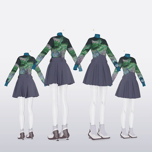 【VRC対応3D服飾モデル】NINE HATRA segment2_echokeeper ver1.01 缩略图 3