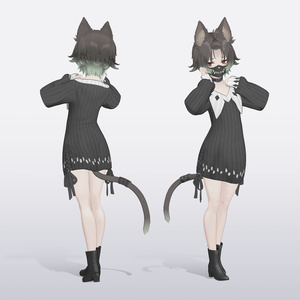 【VRC 対応3Dモデル】DARK CAT UNWELL ver1.04 缩略图 3