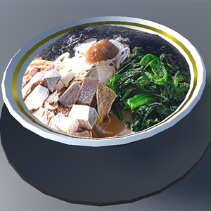 【無料】家系ラーメン「との丸家」の黒バララーメン（3Dモデル） 缩略图 3