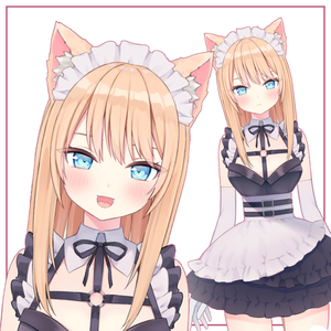猫耳メイドの女の子【 汎用モデル / Vtube Studio 】