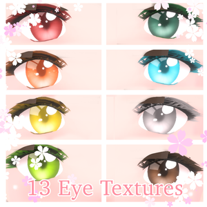 13 VRoid Colorful Eye Textures by krzyp czak