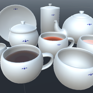 【無料】3Dモデル・ティーセット