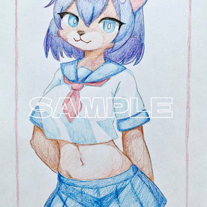 A5原画＊オリジナル＊アナログ 直筆イラスト 一点物 142