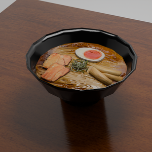 ローポリとは思えない！リアルなラーメン
