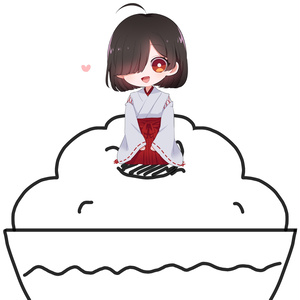 ご飯に乗る僕 フリー素材 VTuber 配信者