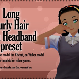 Long Curly hair With headbang Preset