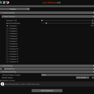 Lyric Particle Shader  リリックパーティクルシェーダー