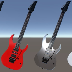 RG type Electric Guitar エレクトリックギター 3D model for VRChat等【MA設定済】 缩略图 16