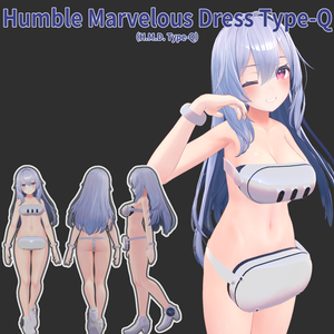 【11アバター対応】HumbleMarvelousDress Type-Q(ハンブルマーベラスドレス タイプQ)【MA設定済】【KIKYO】【Hakuu】【Manuka】【mao】【ririka】【mizuki】【rurune】【Chocolatta】【Milltina】【NanaseNoir】【VRChat】