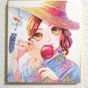 【ミニ色紙】花火の魔女
