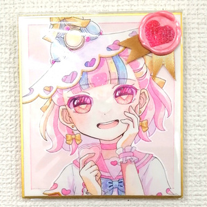 【ミニ色紙】pastel macaron