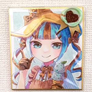 【ミニ色紙】chocolate mint