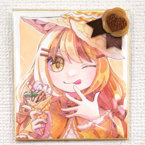 【ミニ色紙】banana crape