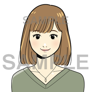 アイコン用女の子表情イラスト