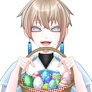 4/5のイースター素材✨ おはようVTuber/おはようVライバー/おはようVTuber素材/おはようVライバー素材/VTuber素材/Vライバー素材(透過素材)