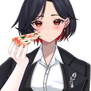 ピザを食べる素材🍕 VTuber素材/Vライバー素材/おはようVTuber/おはようVライバー/おはようVTuber素材/おはようVライバー素材 (透過素材)