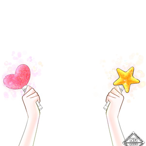 可愛いペンライトを持つ手の素材🪄🪄【VTuber素材】【無償素材】(透過素材)